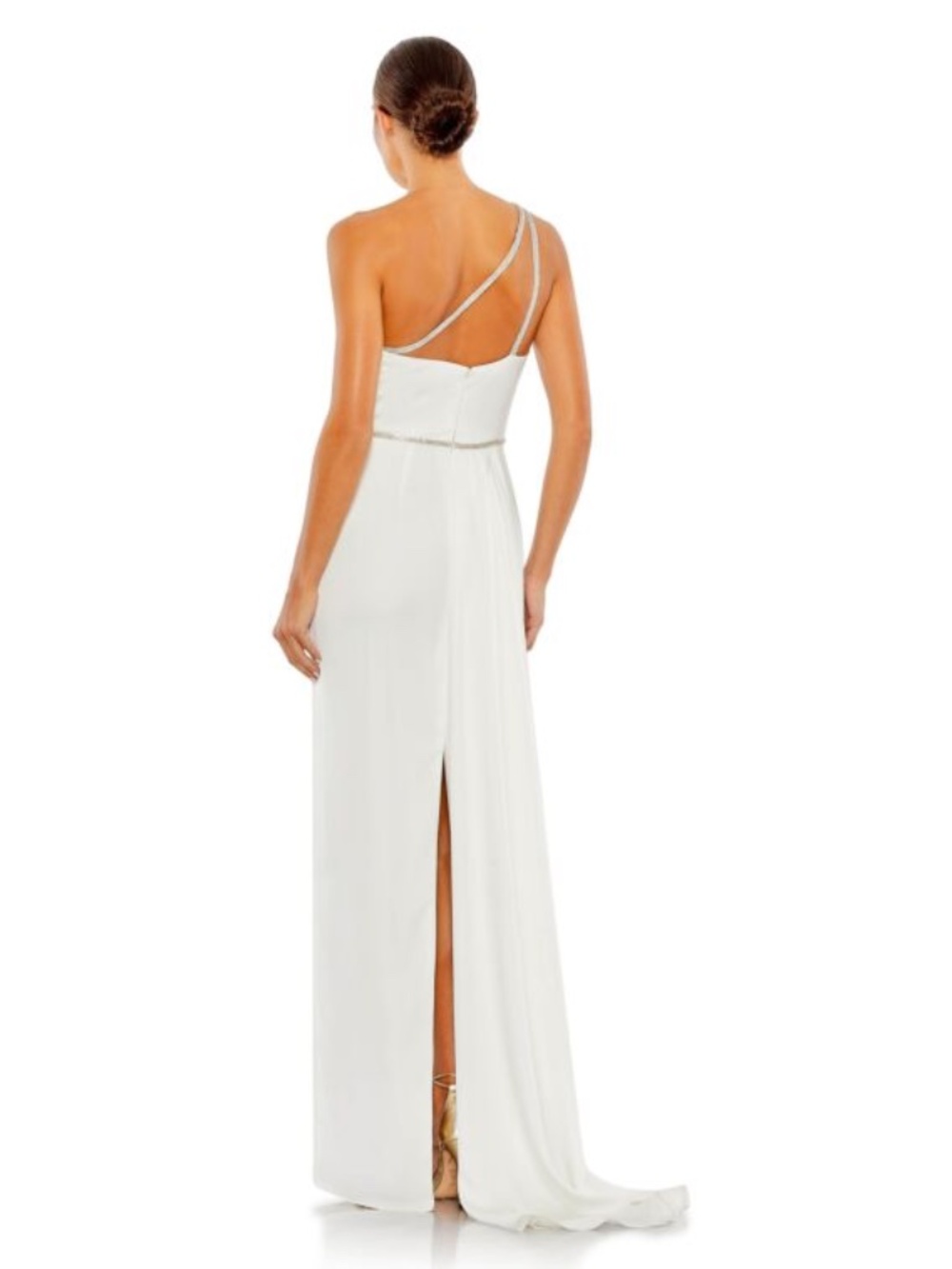 NWT Mac Duggal Back Slit One Shoulder Dress - size 8 - Picture 2 of 9